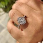Oval Vintage Diamond Ring With Milgrain Style - Image 2