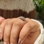 Oval Vintage Diamond Ring With Milgrain Style - Image 4