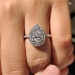 Pear Cut Engagement Ring With Cathedral Setting - Image 6