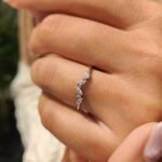 Marquise And Round Wedding Band In Cluster Style - Image 5