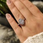 Oval Vintage Diamond Ring With Milgrain Style - Image 5