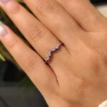 Marquise And Round Wedding Band In Cluster Style - Image 6