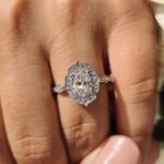 Oval Vintage Diamond Ring With Milgrain Style - Image 6