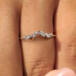 Marquise And Round Wedding Band In Cluster Style - Image 7