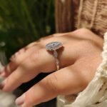 Oval Vintage Diamond Ring With Milgrain Style - Image 7