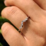 Marquise And Round Wedding Band In Cluster Style - Image 8