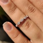 Yellow Gold Marquise Wedding Band - Image 8