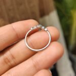 Marquise And Round Wedding Band In Cluster Style - Image 9