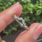 Marquise And Round Wedding Band In Cluster Style - Image 10